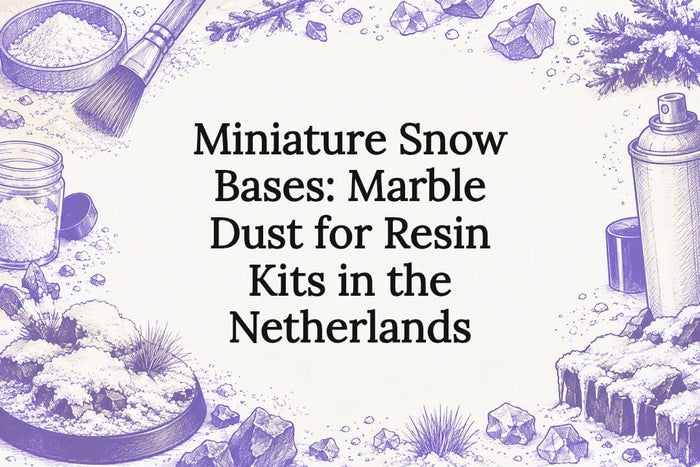 Sketch of miniature snow base materials