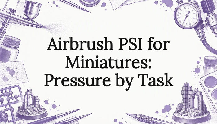 Airbrush sketch framing a clear title space