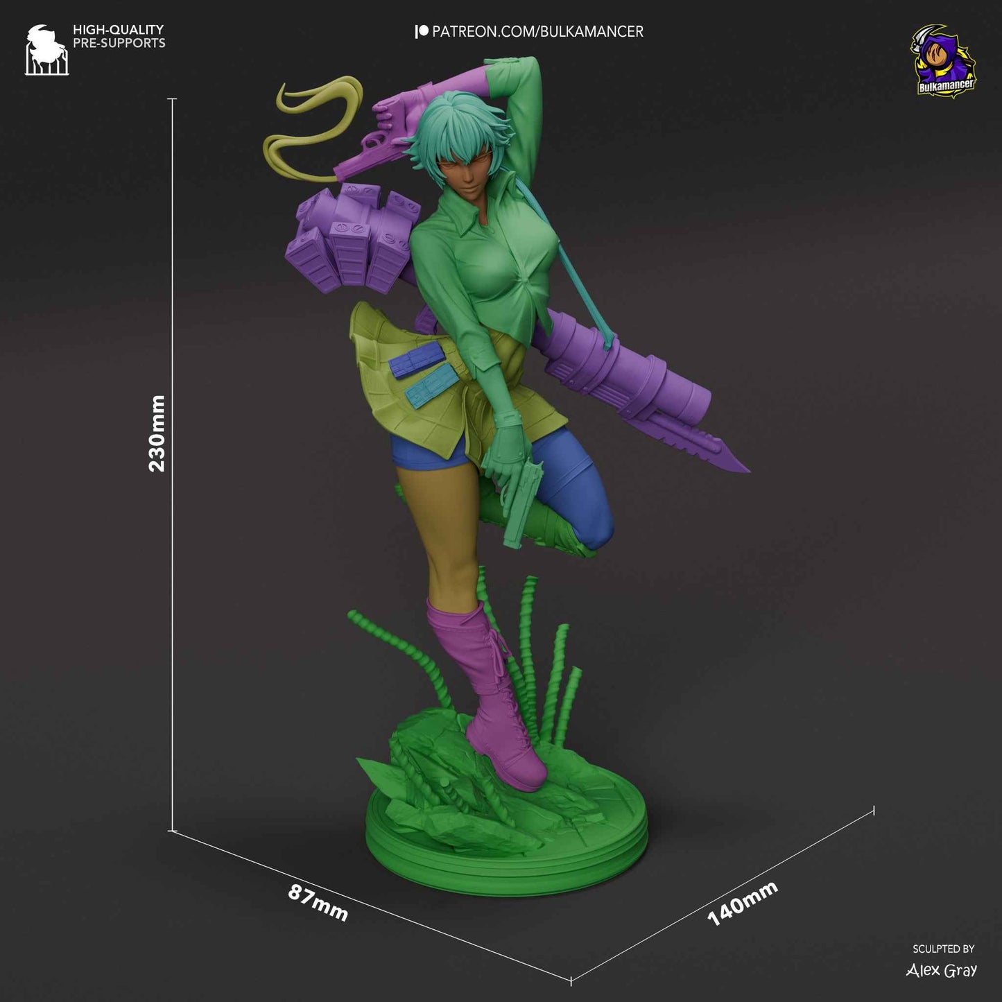 Lady – Devil May Cry 3 (Figurine by Bulkamancer) – 3D printed resin figure
