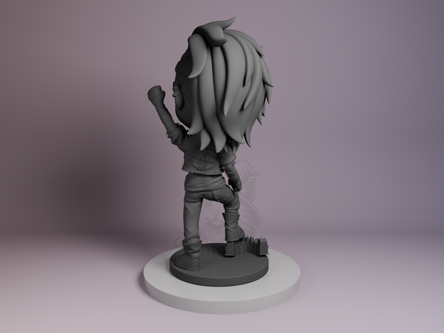Parts and size reference image showing layout and any optional transparent effect parts for Chibi Vi from Arcane.