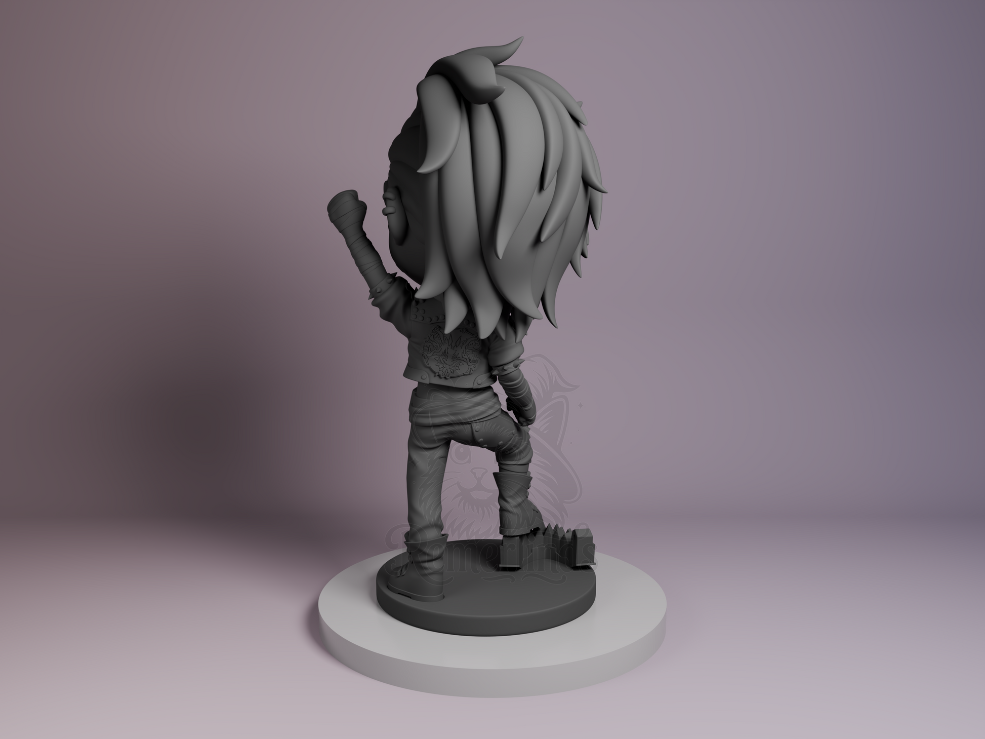 Parts and size reference image showing layout and any optional transparent effect parts for Chibi Vi from Arcane.