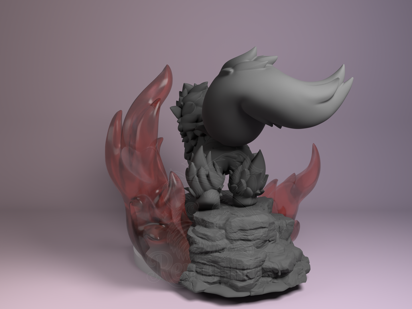 Chibi Arcanine – Pokémon (Chibi by Nomnom Figures) – 3D printed resin figure