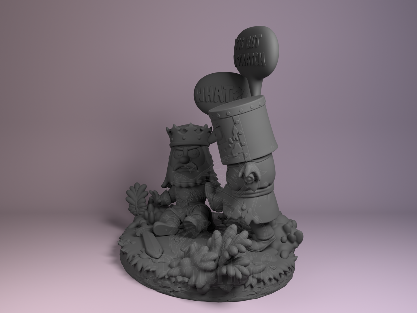 Chibi The Black Knight – Monty Python and the Holy Grail (Chibi by Nomnom Figures) – 3D printed resin figure