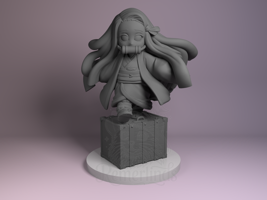 Chibi Nezuko – Demon Slayer (Chibi by Nomnom Figures) – 3D printed resin figure