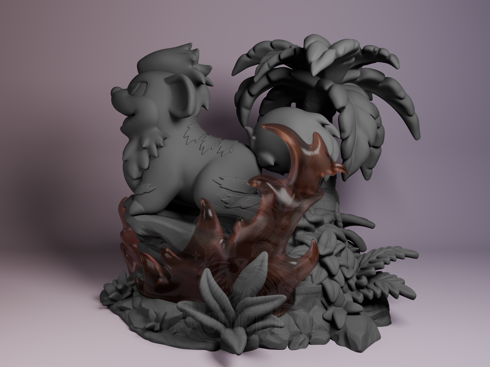 Chibi Growlithe – Pokémon (Chibi by Nomnom Figures) – 3D printed resin figure