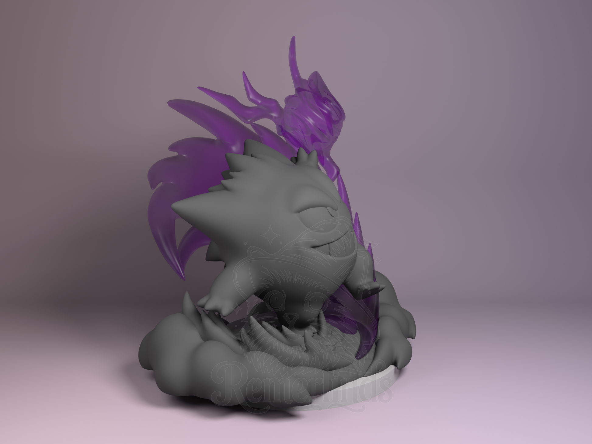 Chibi Gengar – Pokémon (Chibi by Nomnom Figures) – 3D printed resin figure