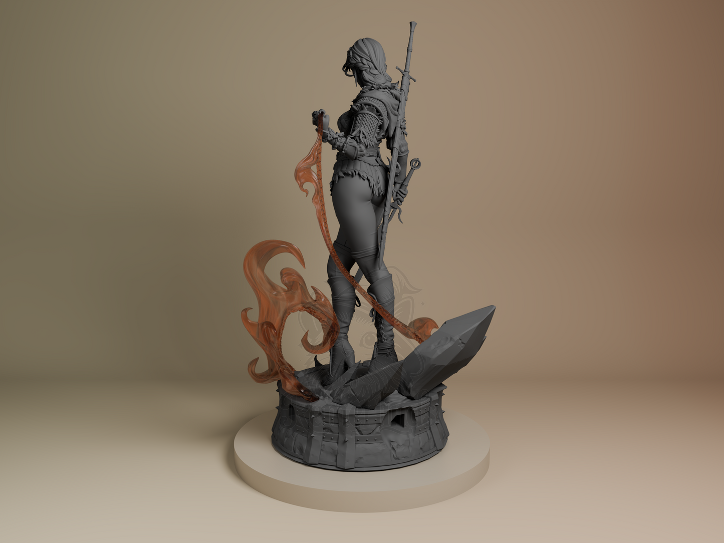 Ciri (Stylized) – The Witcher (Figurine by Bulkamancer) – 3D printed resin figure