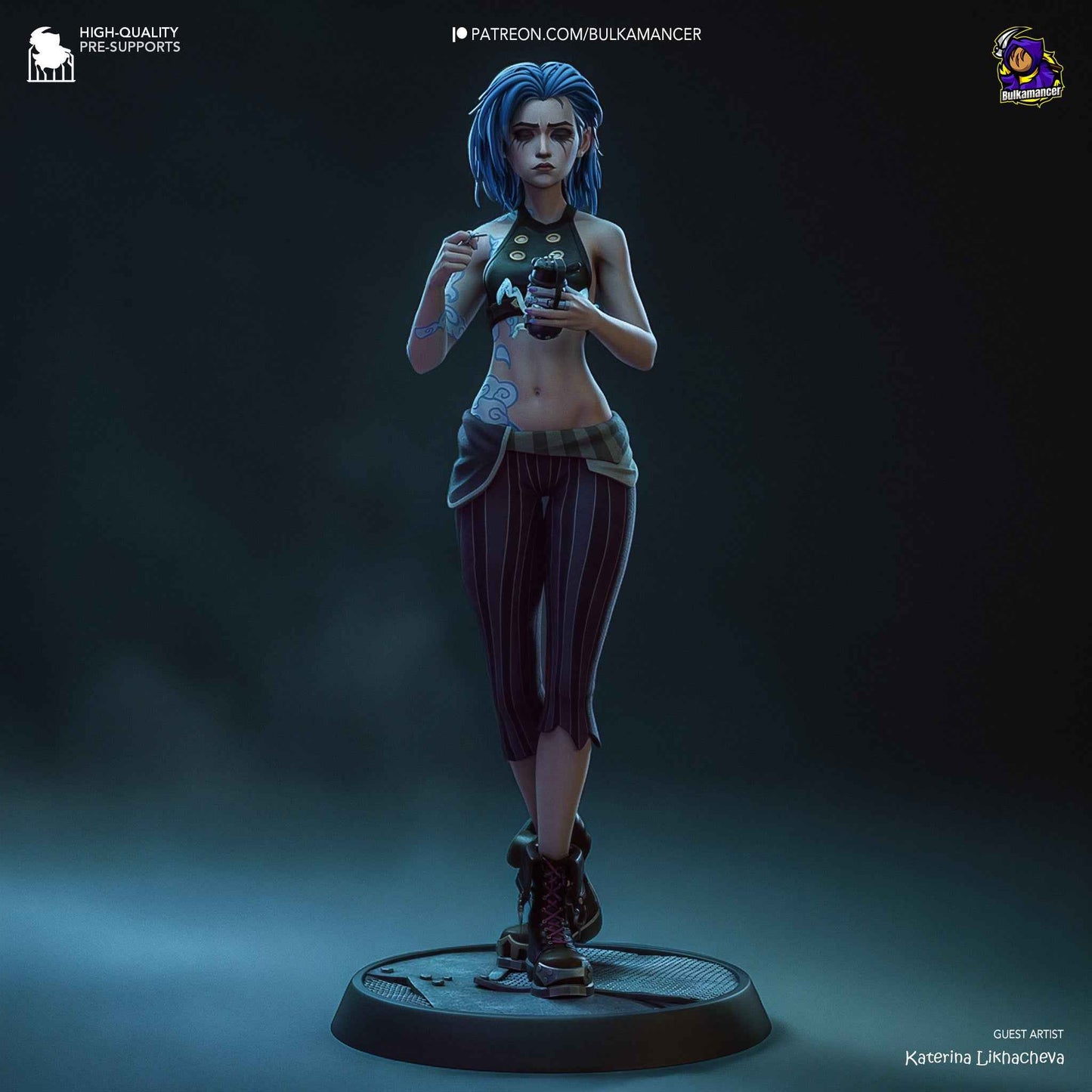 Broken Jinx – Arcane (Figurine by Bulkamancer) – 3D printed resin figure