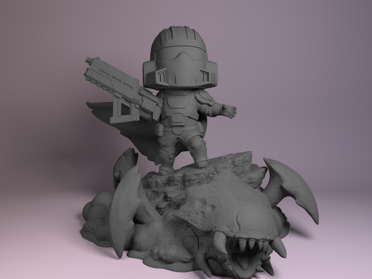 Chibi – Helldiver (Chibi by Nomnom Figures) – 3D printed resin figure