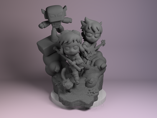 Chibi – Ramona Flowers (Chibi by Nomnom Figures) – 3D printed resin figure