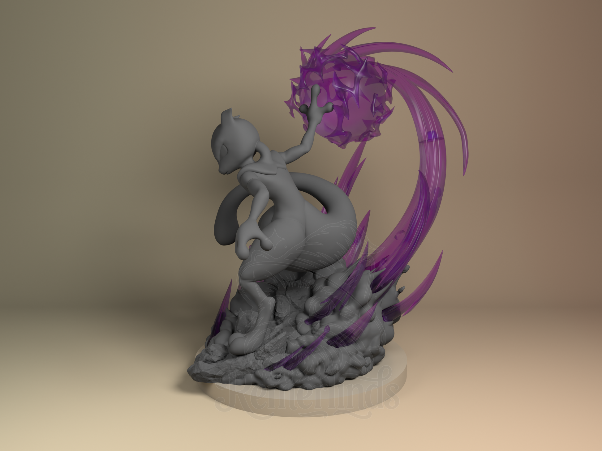 Mewtwo – Pokémon (Figurine by Nomnom Figures) – 3D printed resin figure