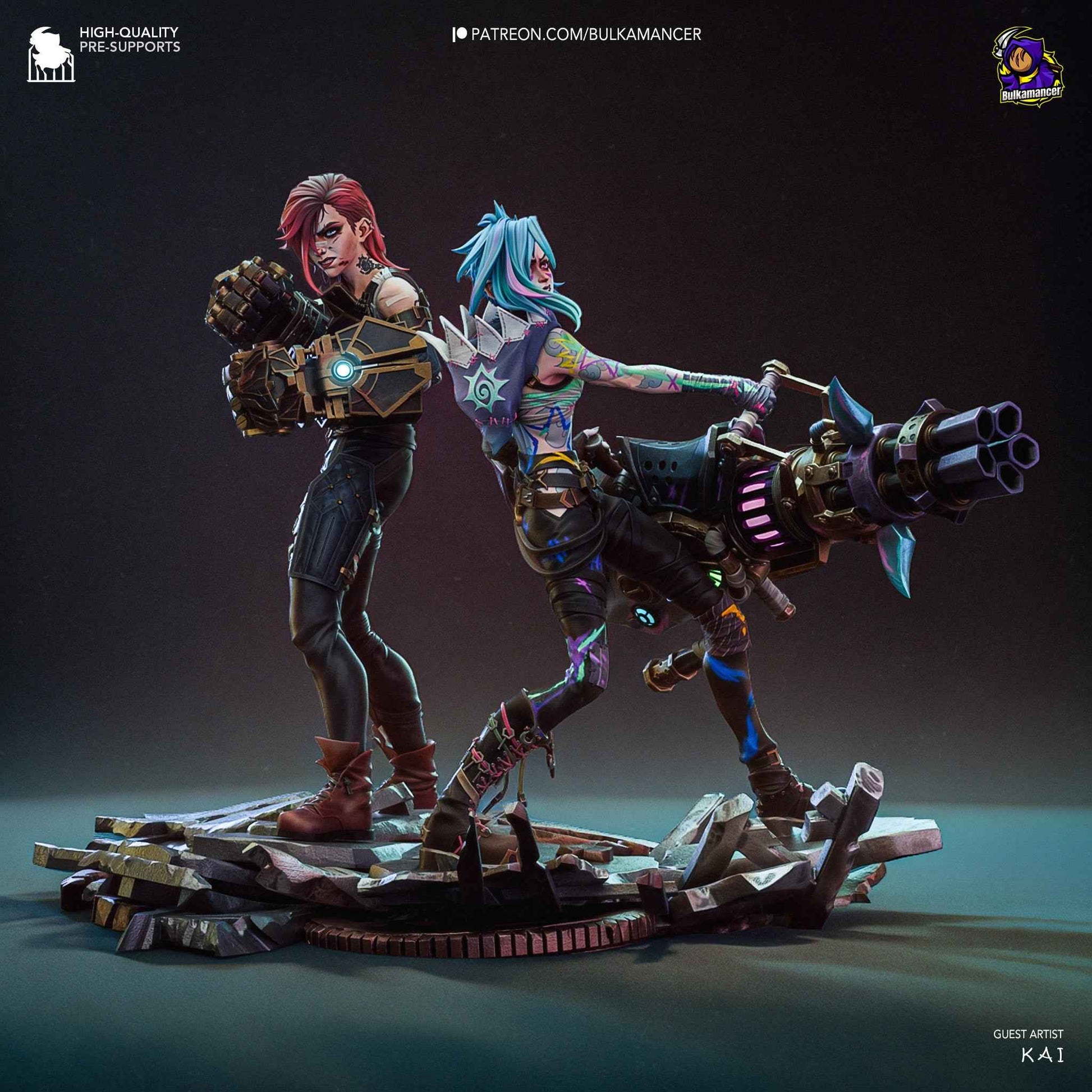 Jinx and Vi – Arcane (Figurine by Bulkamancer)