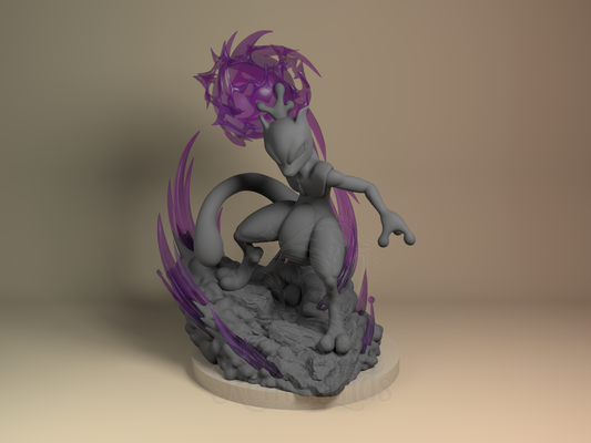 Mewtwo – Pokémon (Figurine by Nomnom Figures) – 3D printed resin figure