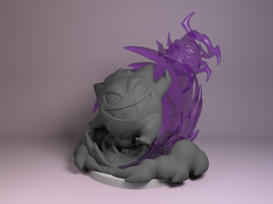 Chibi Gengar – Pokémon (Chibi by Nomnom Figures) – 3D printed resin figure