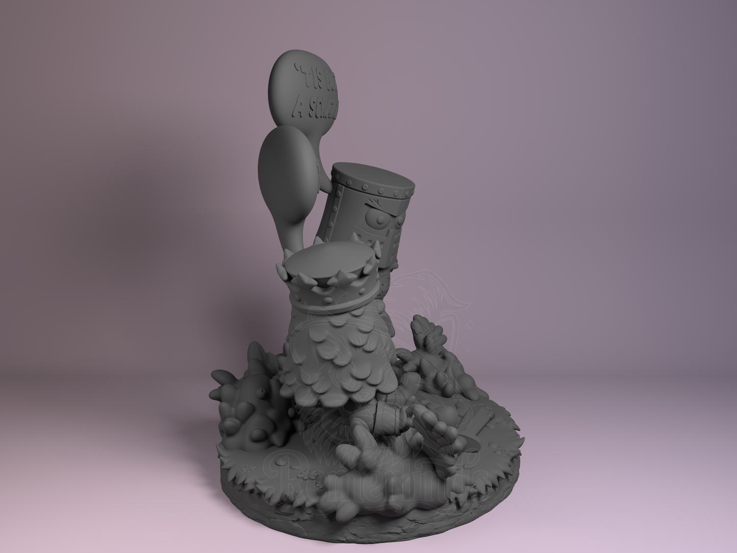 Chibi The Black Knight – Monty Python and the Holy Grail (Chibi by Nomnom Figures) – 3D printed resin figure