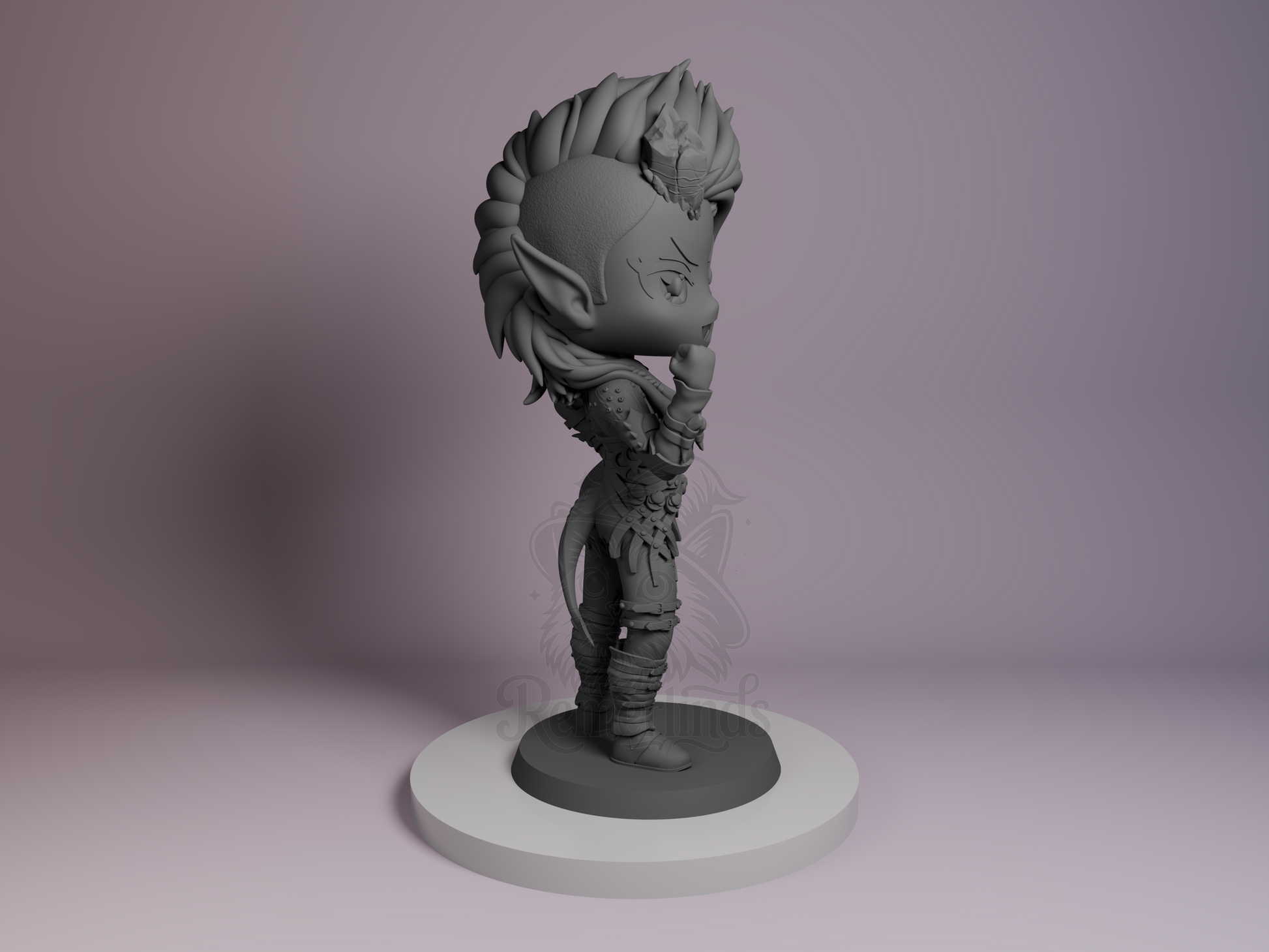 Right side angle showing sword placement and confident pose details.