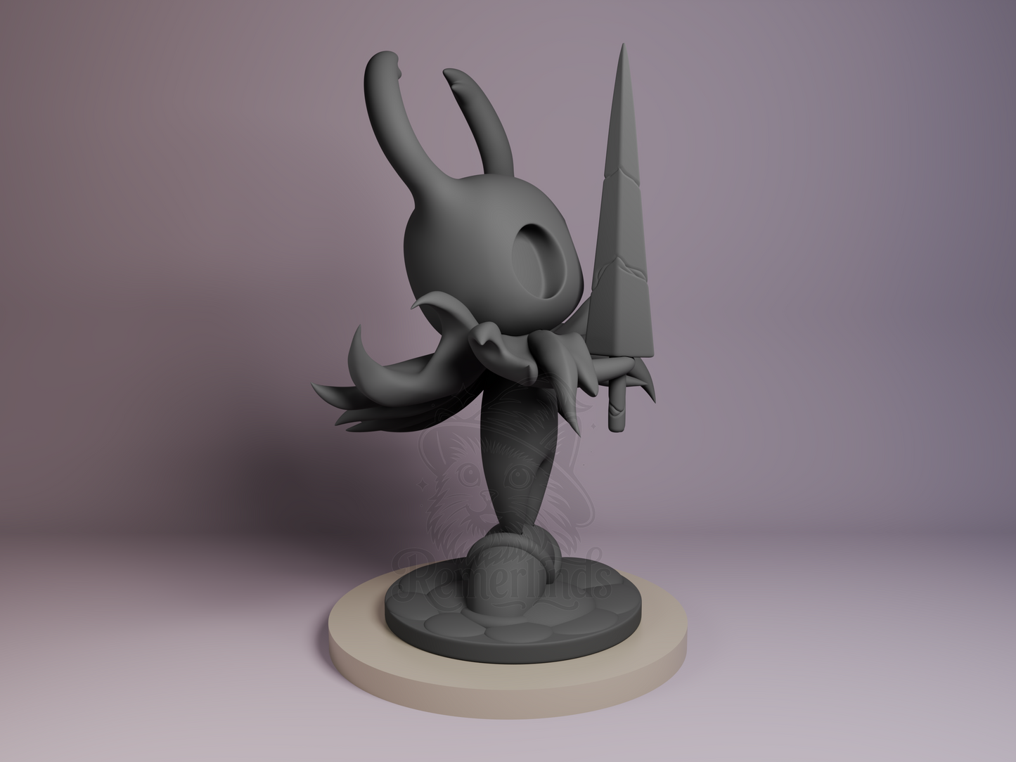 Hollow Knight – Hollow Knight (Chibi by Bulkamancer) – 3D printed resin figure