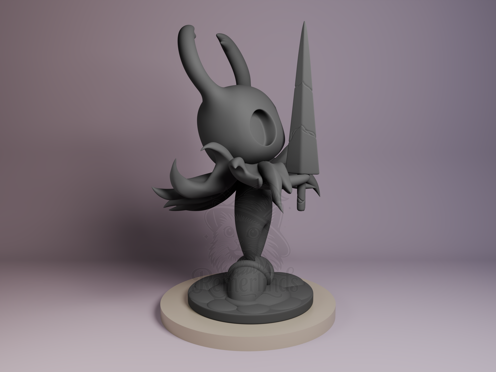Hollow Knight – Hollow Knight (Chibi by Bulkamancer) – 3D printed resin figure