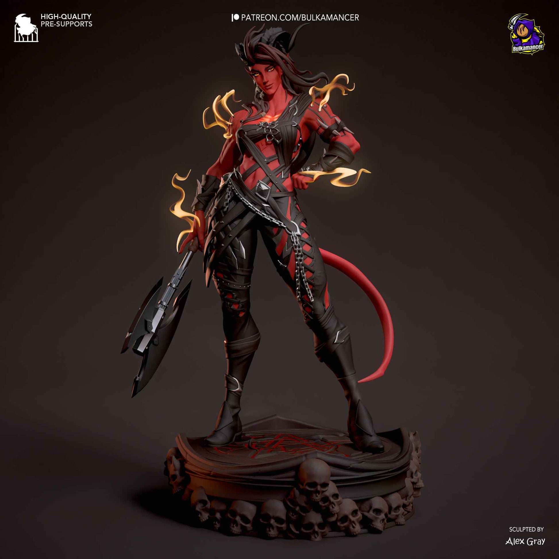 Karlach (Stylized) – Baldur’s Gate (Figurine by Bulkamancer) – 3D printed resin figure