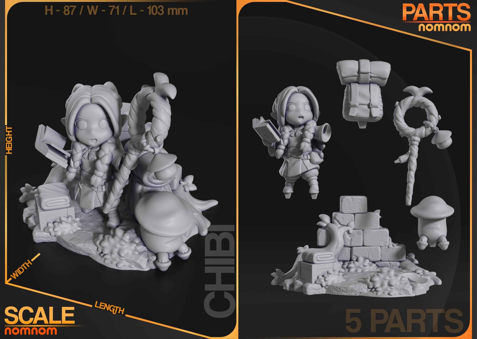 Chibi – Marcille (Chibi by Nomnom Figures) – 3D printed resin figure