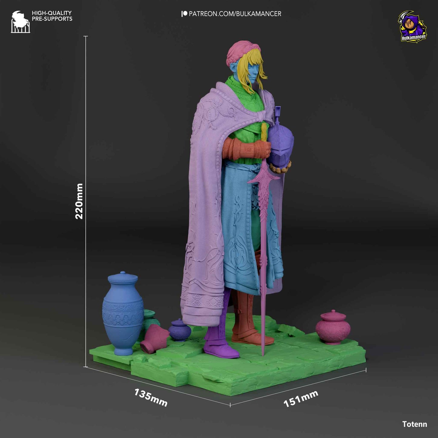 Leda – Elden Ring (Figurine by Bulkamancer) – 3D printed resin figure