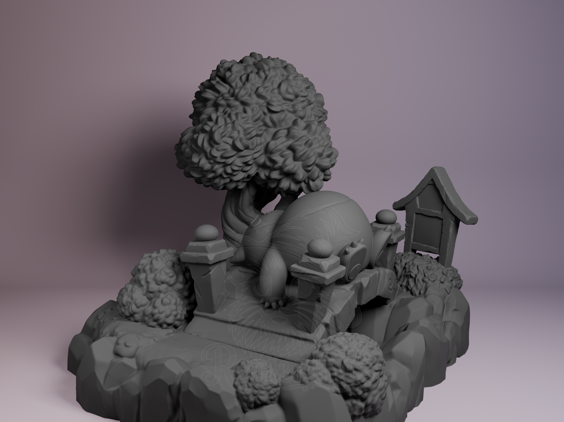 Chibi Snorlax – Pokémon (Chibi by Nomnom Figures) – 3D printed resin figure