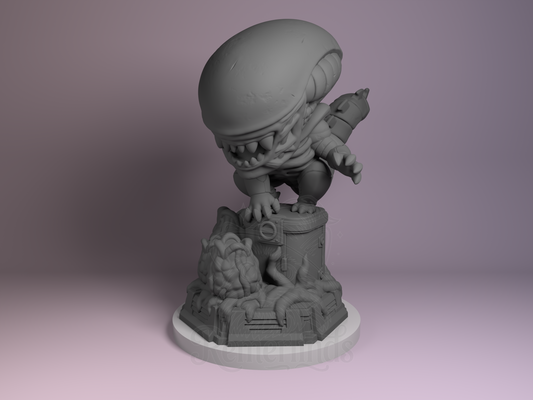Chibi Xenomorph – Alien (Chibi by Nomnom Figures) – 3D printed resin figure