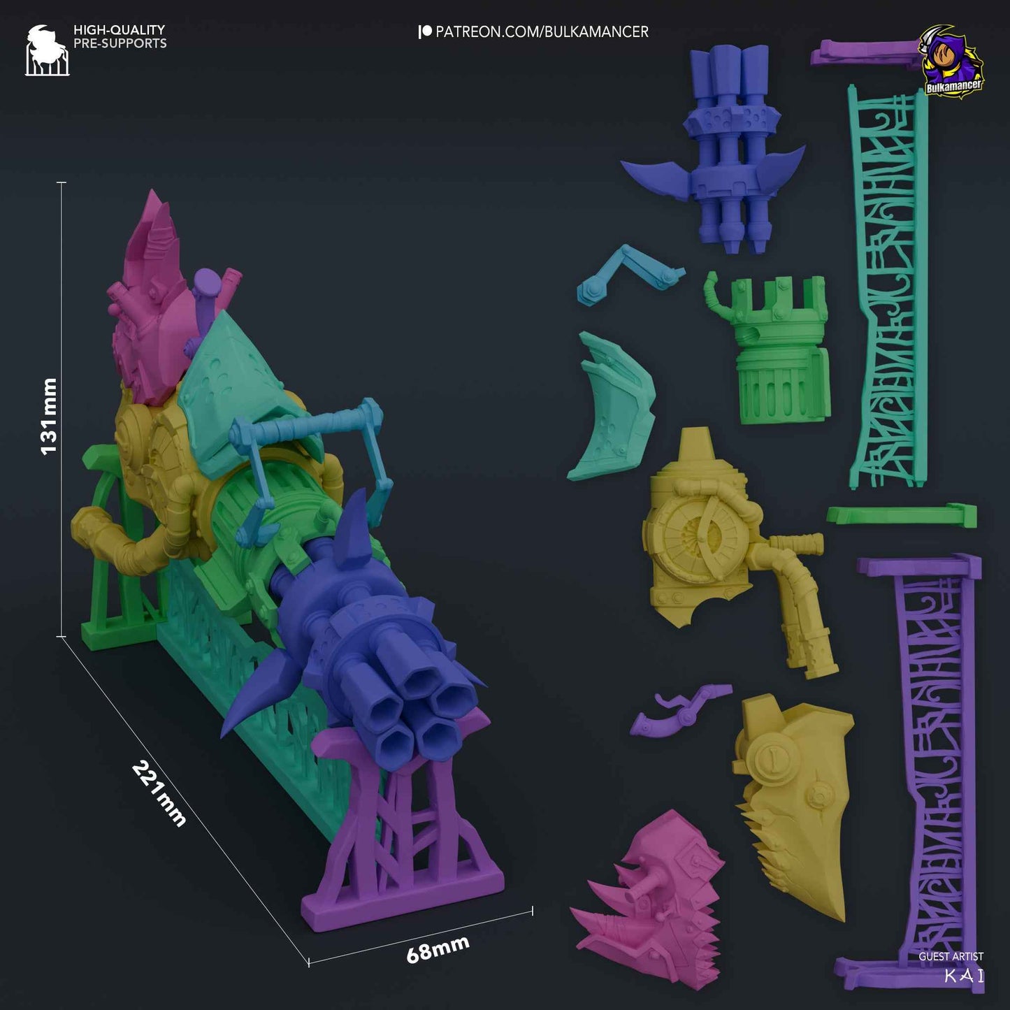 Jinx’s Rhino Gun – Arcane (Figurine by Bulkamancer) – 3D printed resin figure