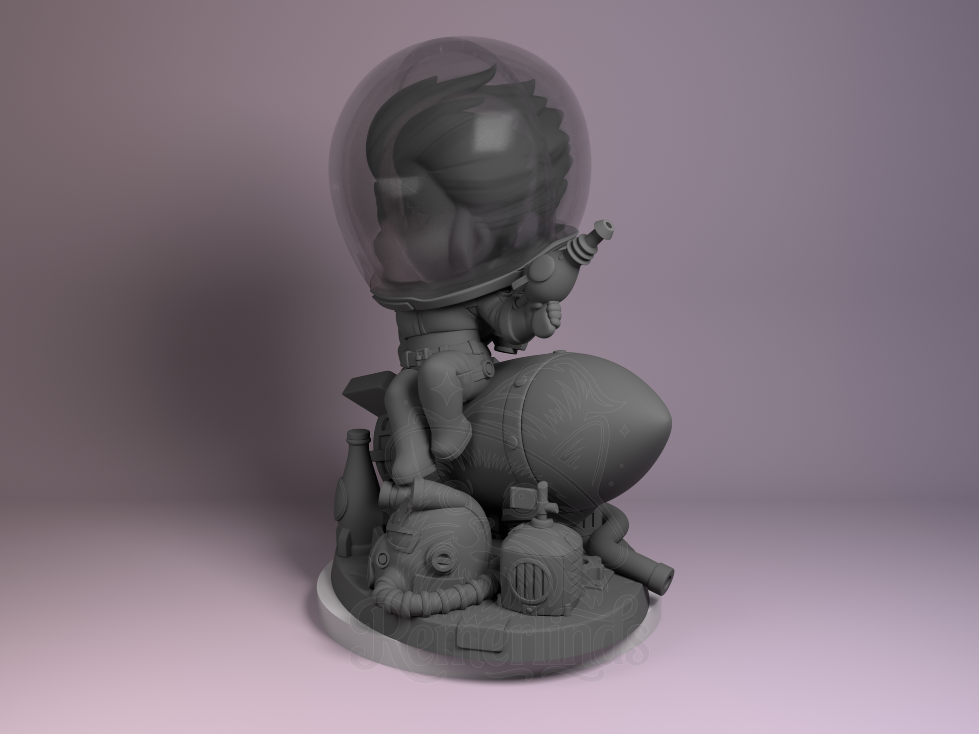 Chibi – Nuka Girl (Chibi by Nomnom Figures) – 3D printed resin figure