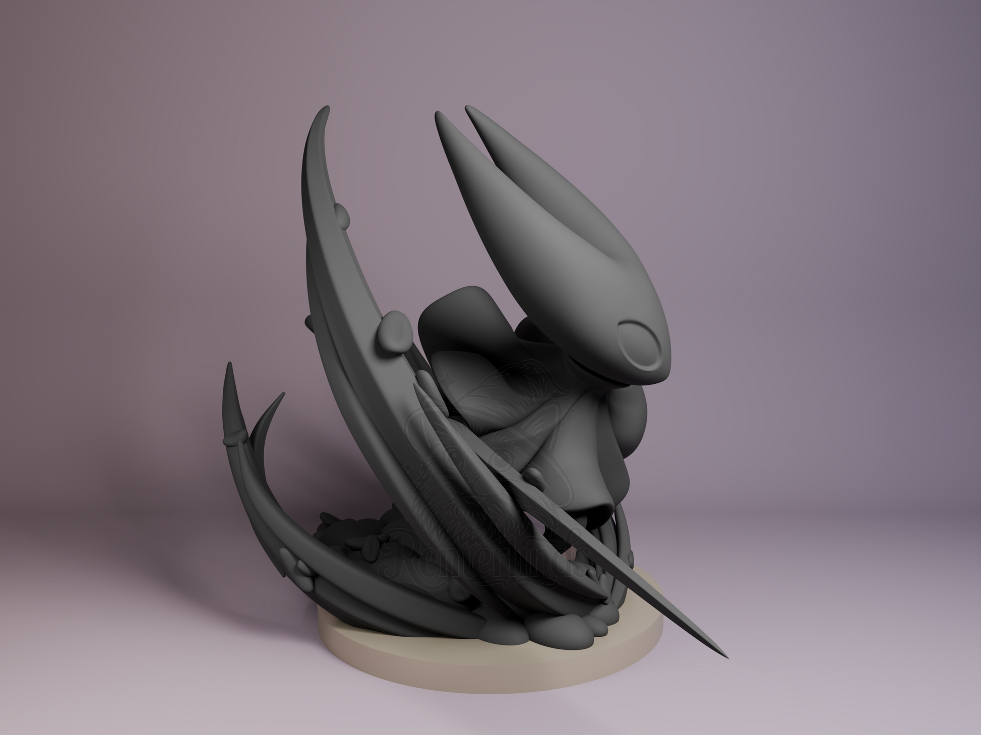Chibi Hornet – Hollow Knight (Chibi by Bulkamancer) – 3D printed resin figure