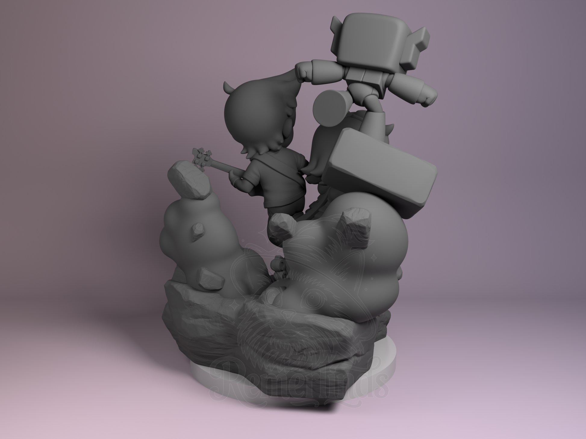Chibi – Ramona Flowers (Chibi by Nomnom Figures) – 3D printed resin figure