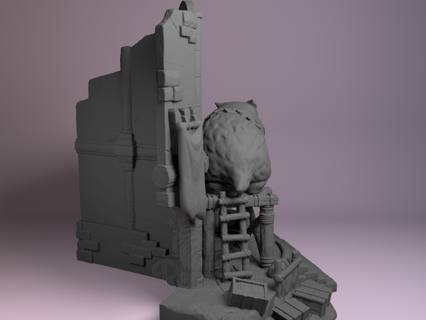 Chibi – Owlbear (Chibi by Nomnom Figures) – 3D printed resin figure