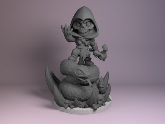 Chibi Skeletor – He-Man (Chibi by Nomnom Figures) – 3D printed resin figure