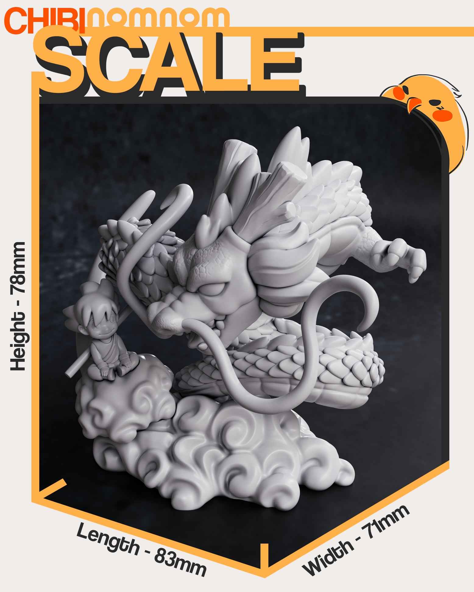 Chibi – Shenron and Goku (Chibi by Nomnom Figures) – 3D printed resin figure