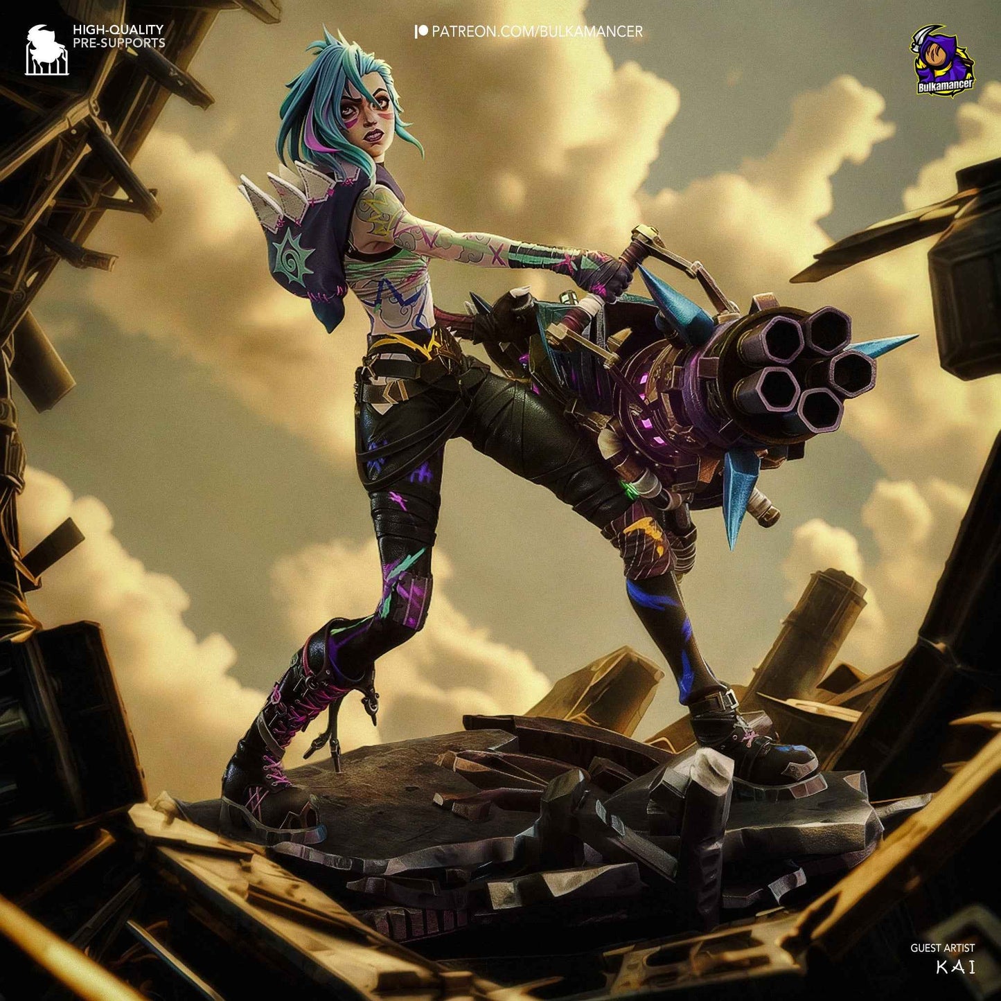 Jinx – Arcane (Figurine by Bulkamancer) – 3D printed resin figure