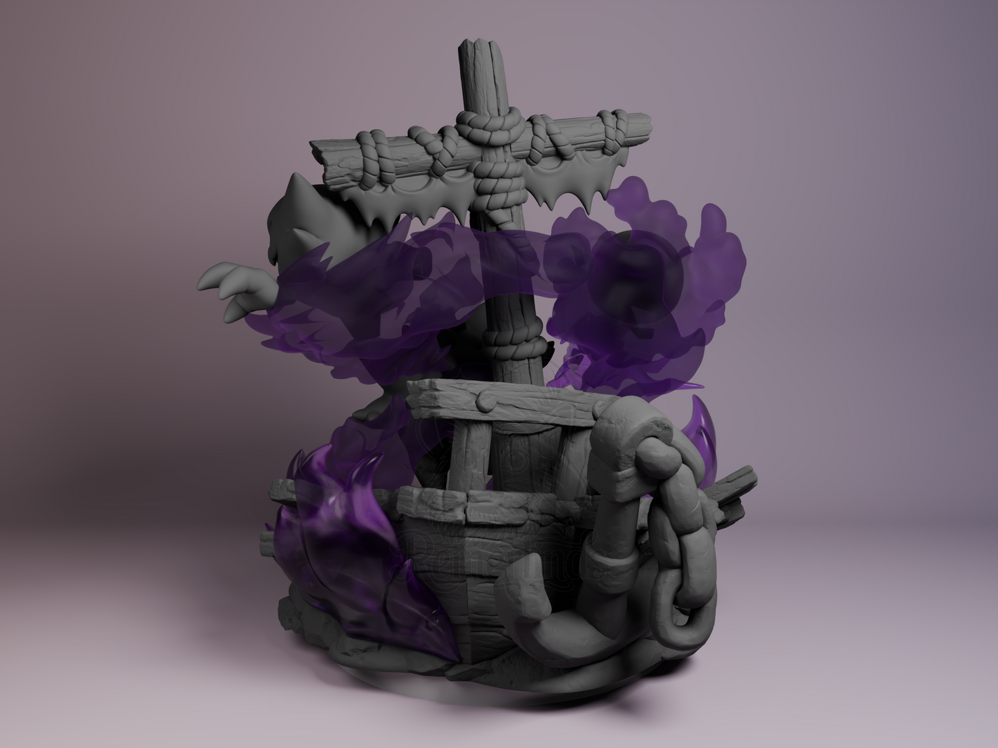 Gastly, Haunter & Gengar – Pokémon (Diorama by Nomnom Figures) – 3D printed resin diorama kit