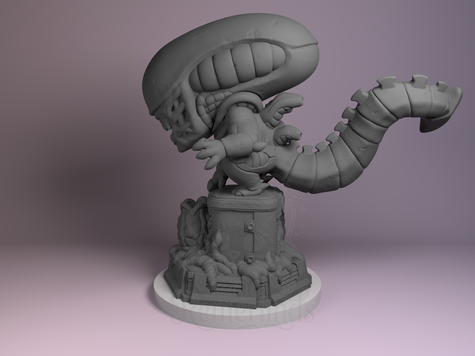 Chibi Xenomorph – Alien (Chibi by Nomnom Figures) – 3D printed resin figure
