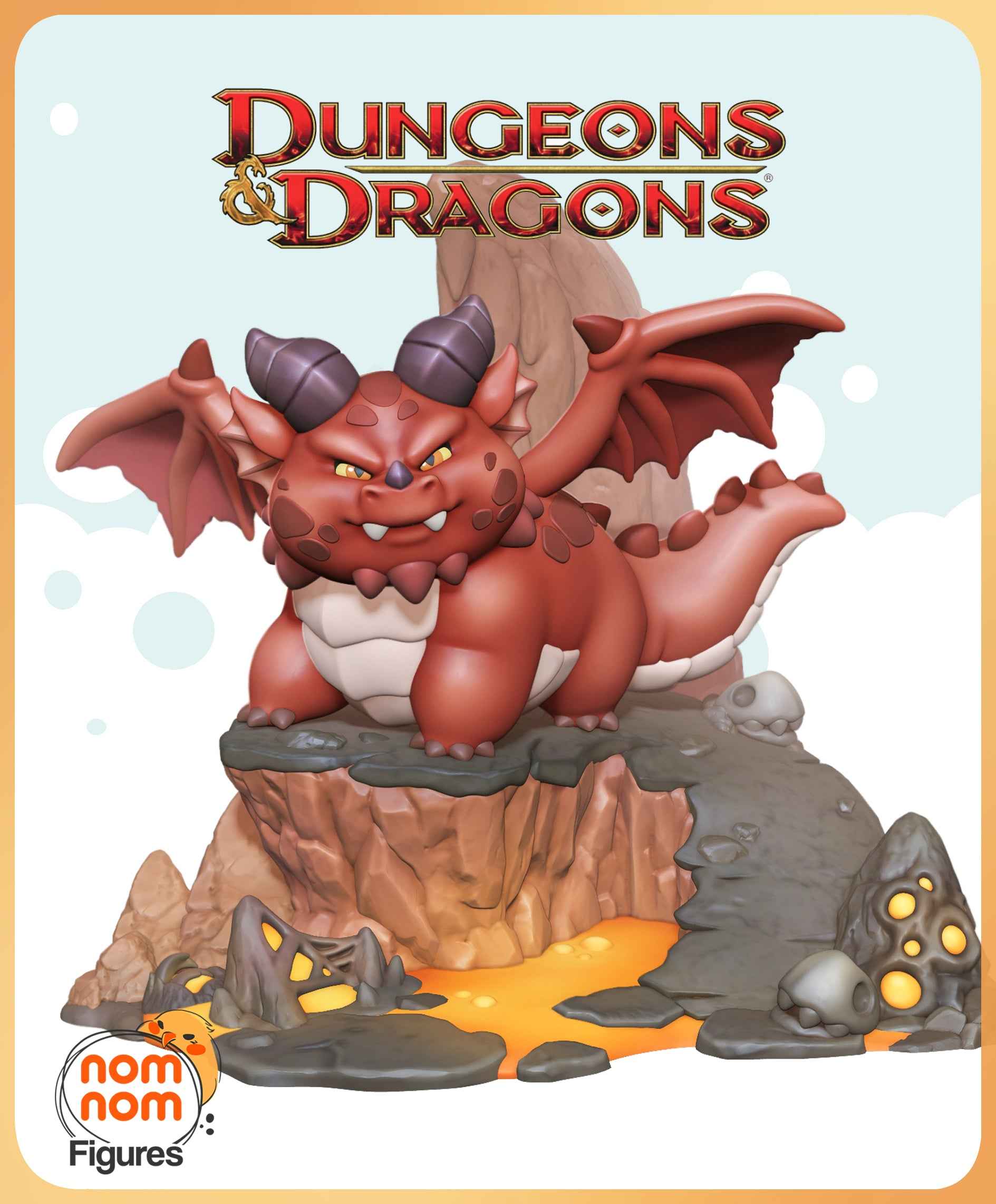 Chibi Themberchaud – Dungeons & Dragons (Chibi by Nomnom Figures) – 3D printed resin figure