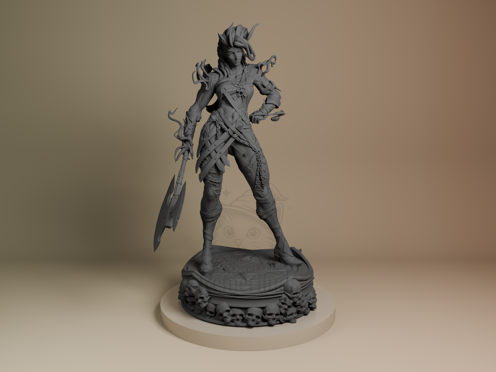 Karlach (Stylized) – Baldur’s Gate (Figurine by Bulkamancer) – 3D printed resin figure