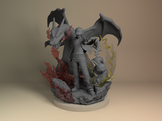 Red – Pokémon (Figurine by Nomnom Figures) – 3D printed resin figure