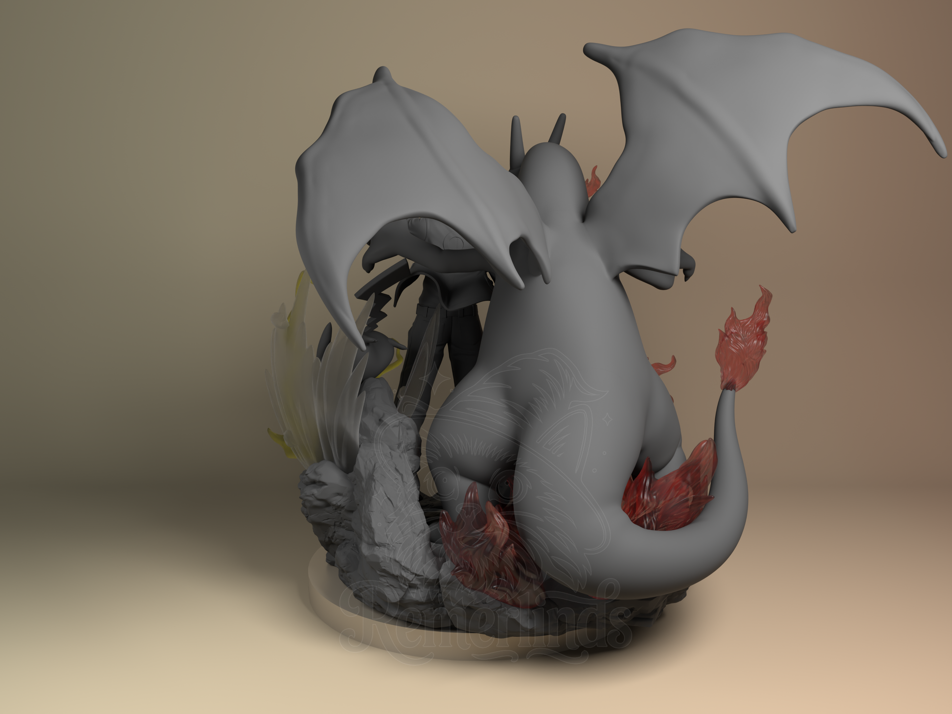 Red – Pokémon (Figurine by Nomnom Figures) – 3D printed resin figure