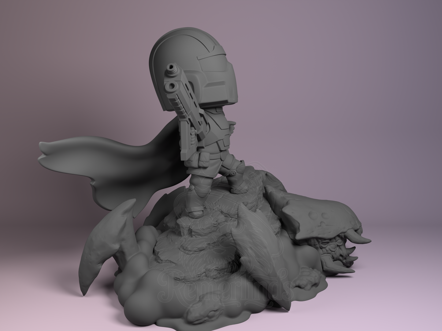 Chibi – Helldiver (Chibi by Nomnom Figures) – 3D printed resin figure