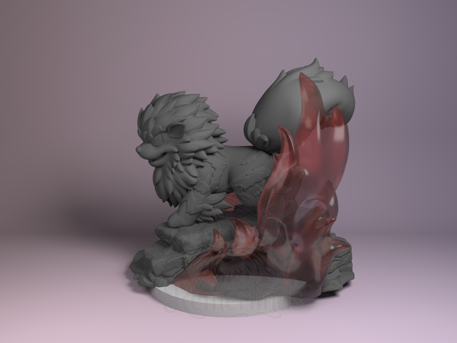 Chibi Arcanine – Pokémon (Chibi by Nomnom Figures) – 3D printed resin figure