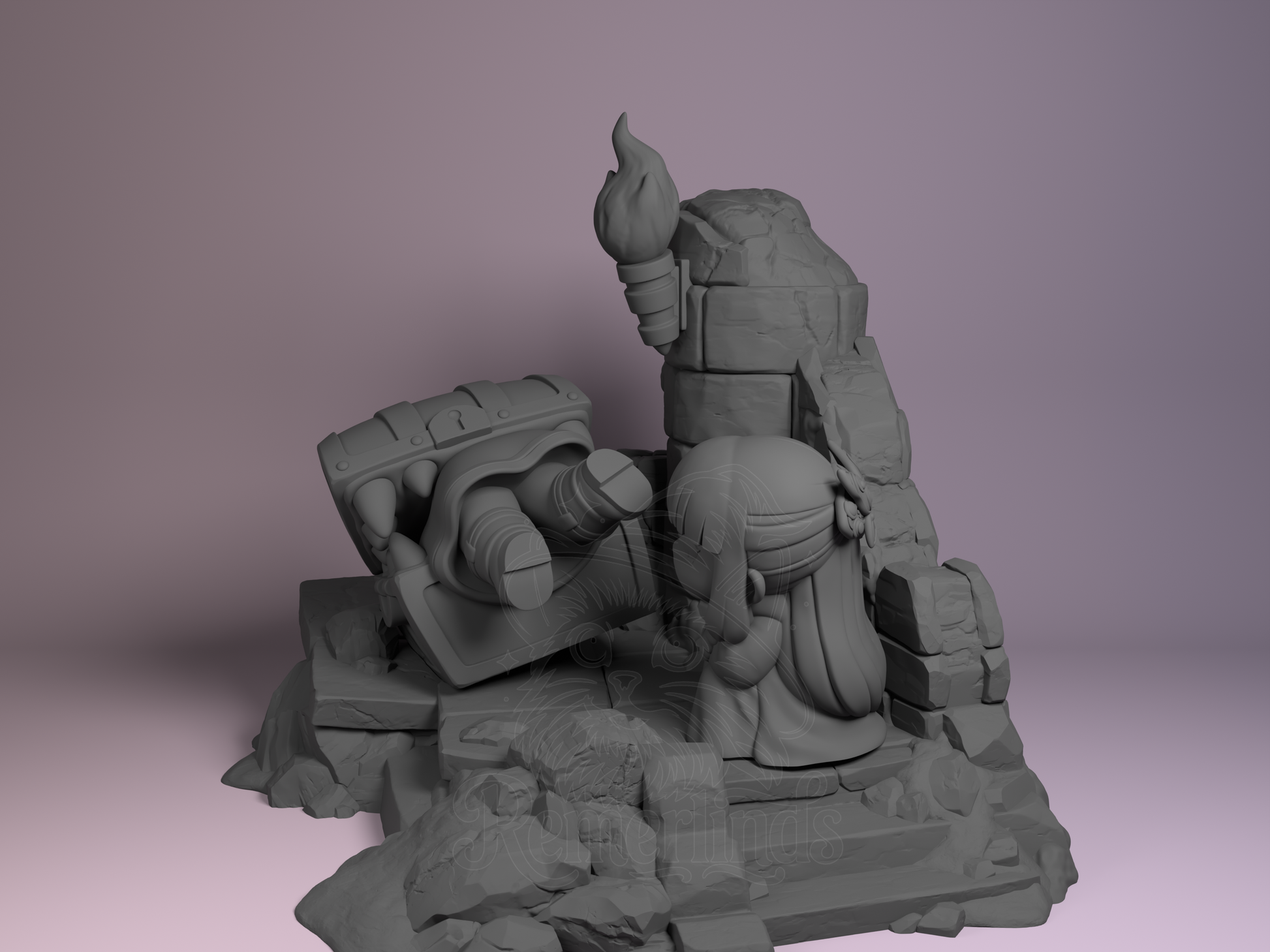 Chibi – Mimic Chest x Frieren (Chibi by Nomnom Figures) – 3D printed resin figure