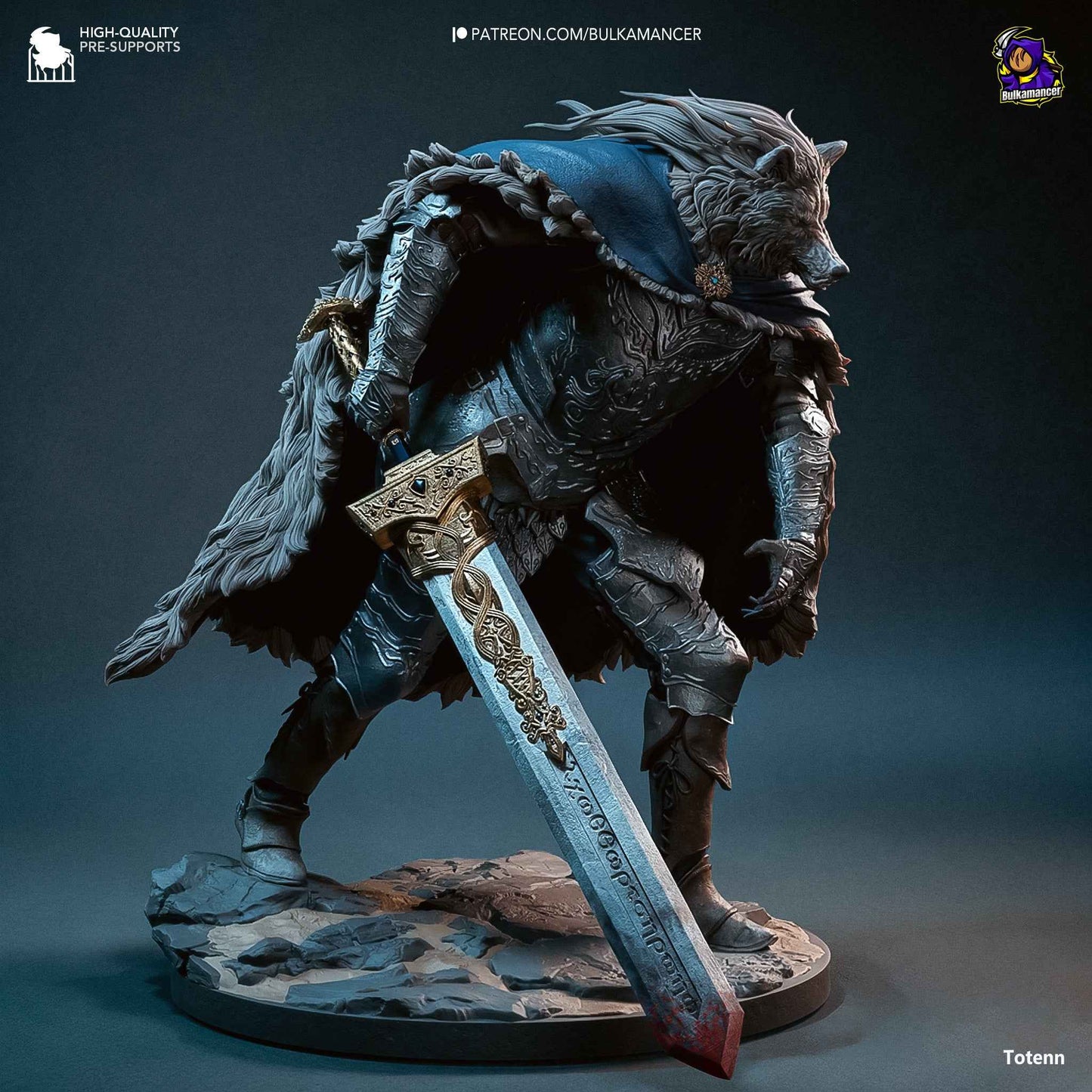 Blaidd – Elden Ring (Figurine by Bulkamancer) – 3D printed resin figure