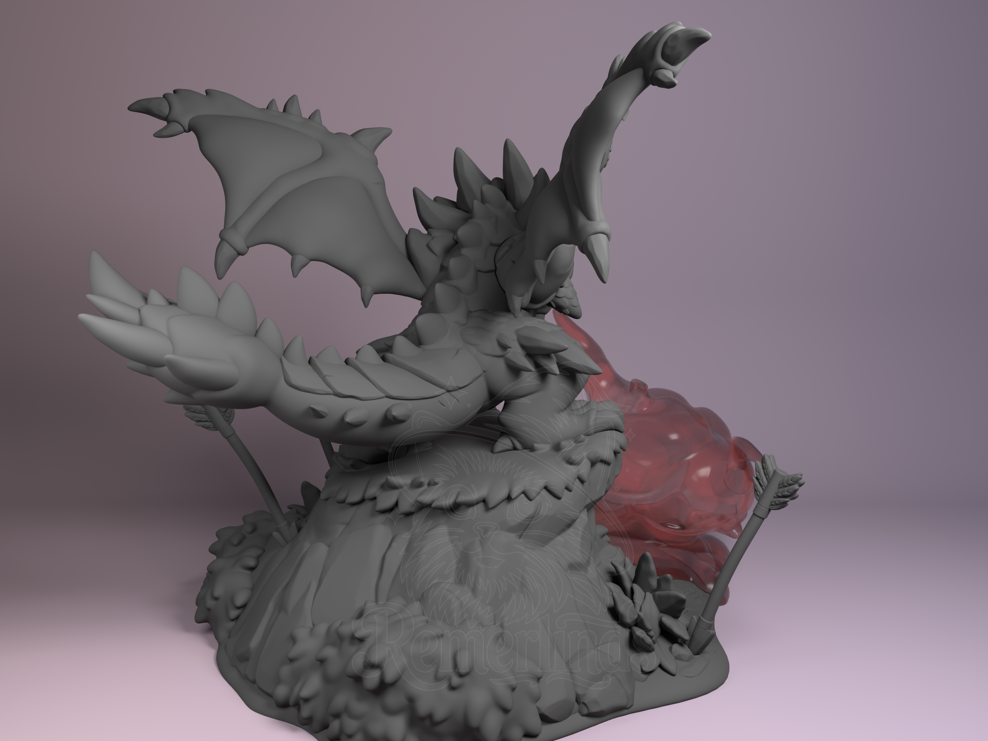 Chibi – Rathalos (Chibi by Nomnom Figures) – 3D printed resin figure