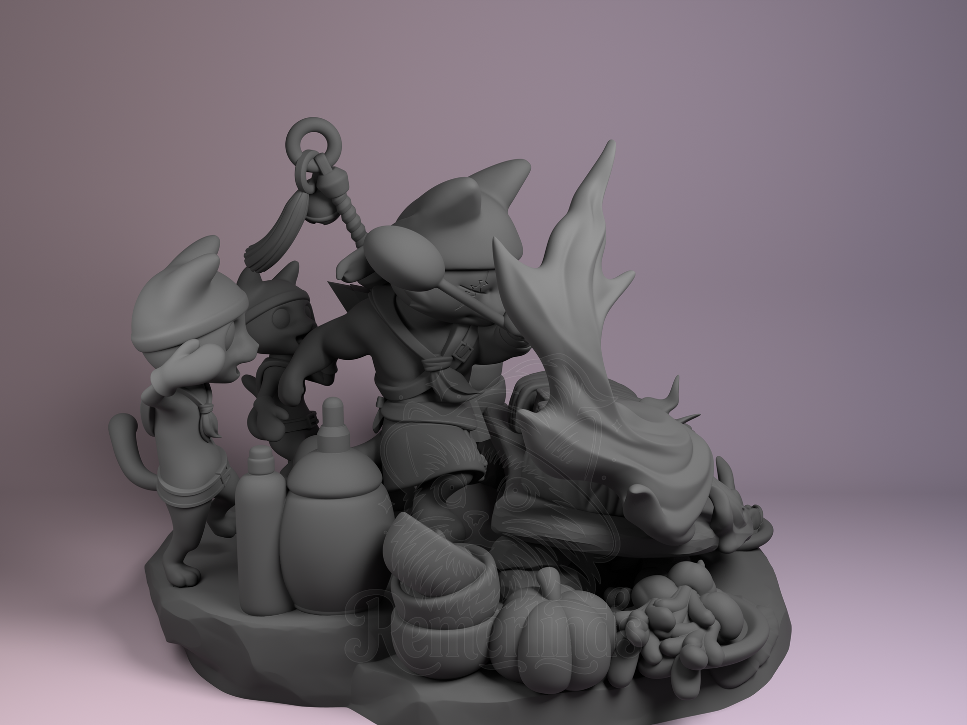 Chibi – Meowscular Chef (Chibi by Nomnom Figures) – 3D printed resin figure