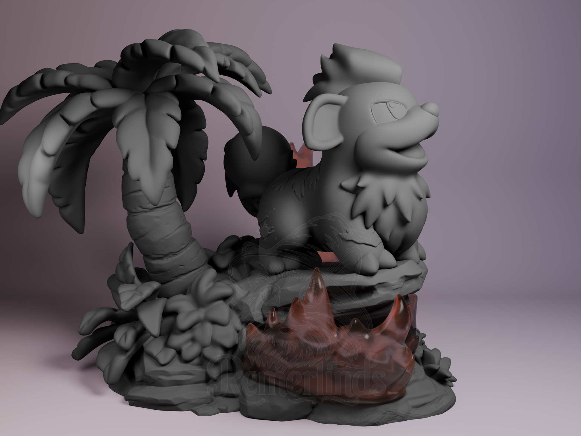 Chibi Growlithe – Pokémon (Chibi by Nomnom Figures) – 3D printed resin figure