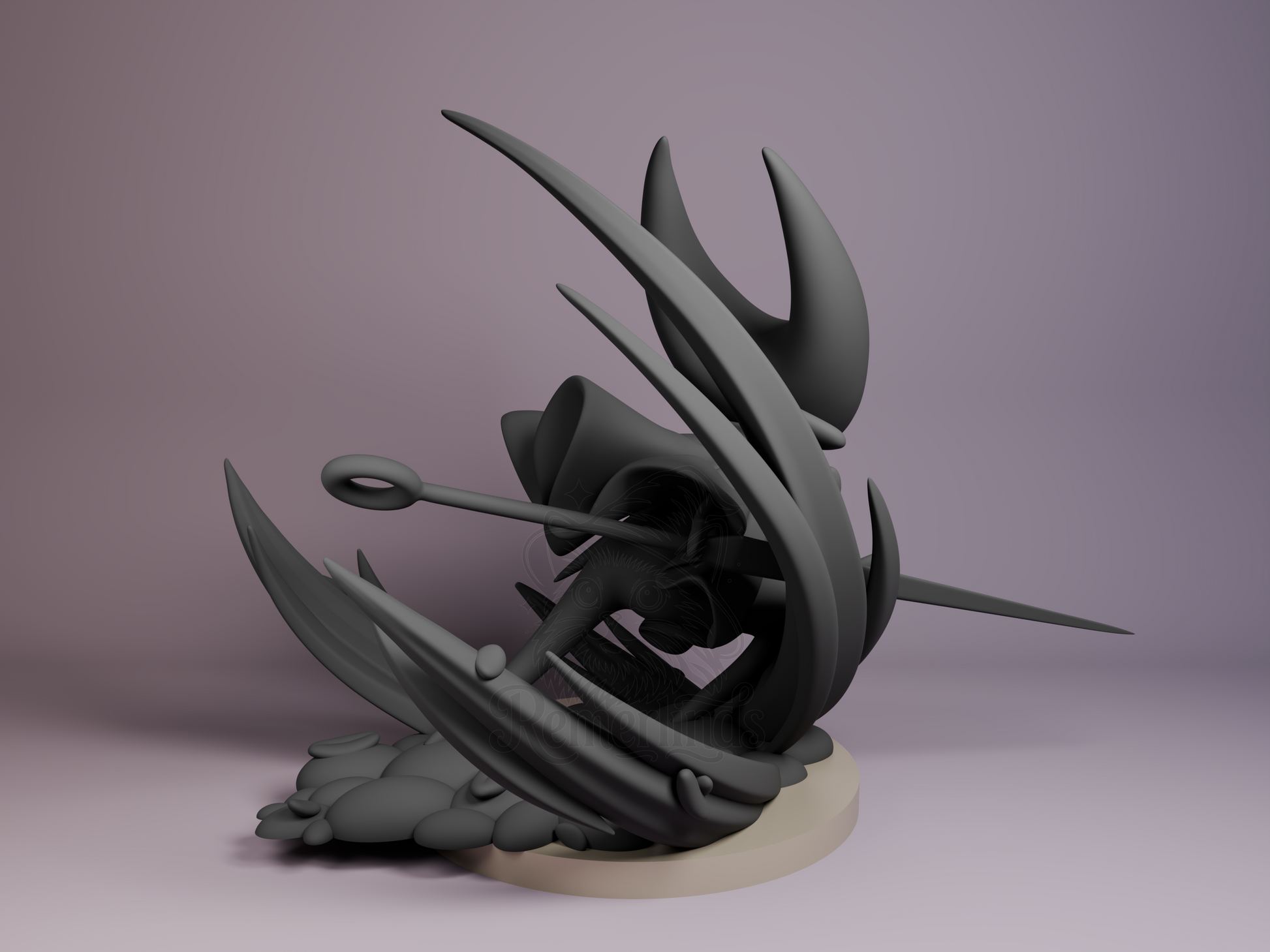 Chibi Hornet – Hollow Knight (Chibi by Bulkamancer) – 3D printed resin figure