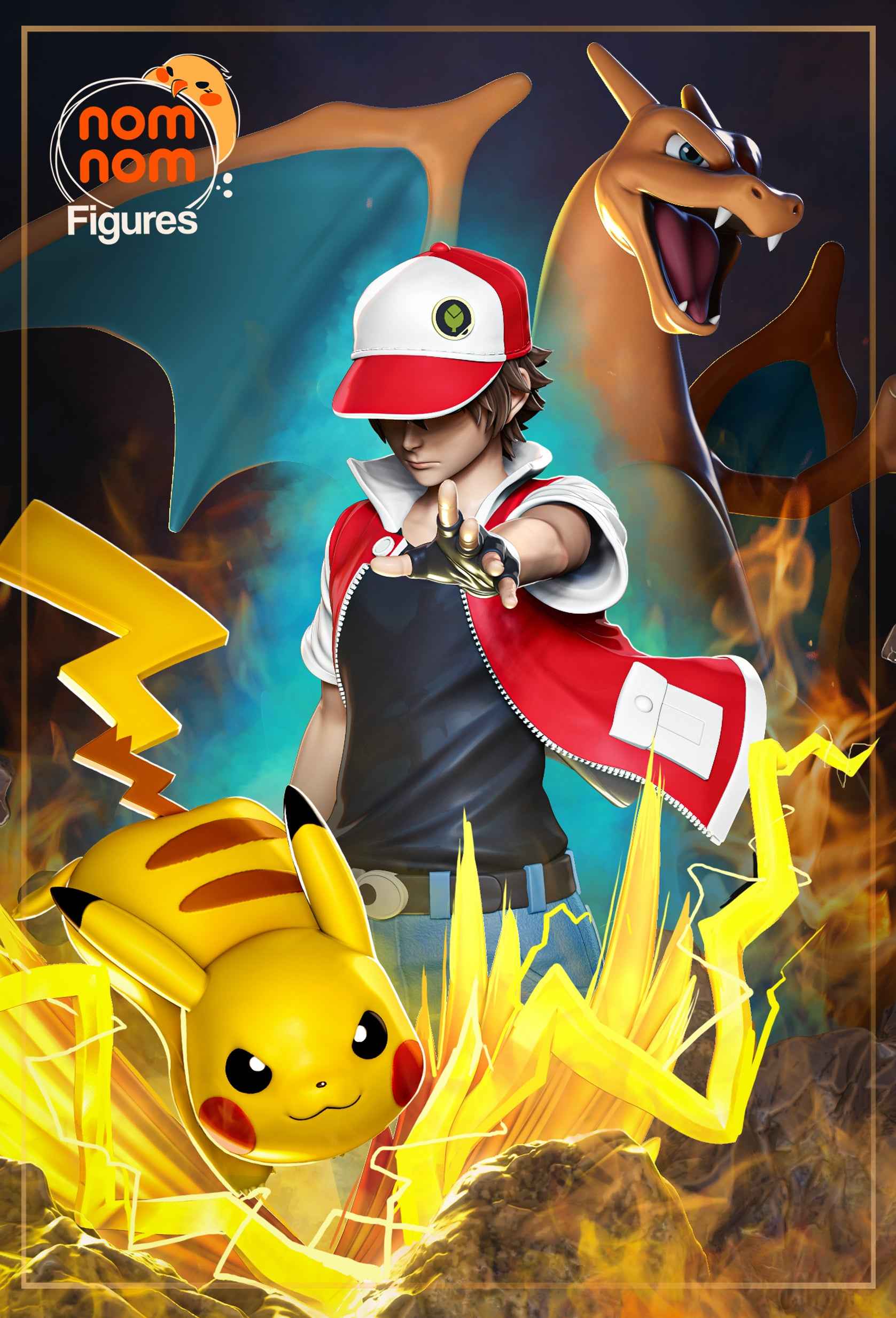 Red – Pokémon (Figurine by Nomnom Figures) – 3D printed resin figure